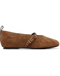 Rag & Bone - Tan Spire Suede Mary Jane Flats - Lyst