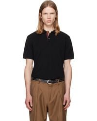 Paul Smith - Cotton 'Artist Stripe' Placket Polo Shirt - Lyst
