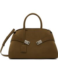 Ferragamo - Brown Medium Hug Top Handle Bag - Lyst