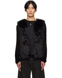 ANDERSSON BELL - Curved Placket Reversible Faux-Fur Vest - Lyst