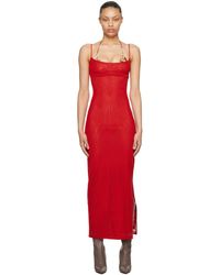 Miaou - Robe longue thais rouge exclusive à ssense - Lyst