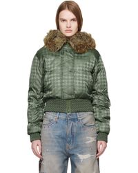 Amiri - Blouson Vert À Quadrigrammes Et À Capuche - Lyst