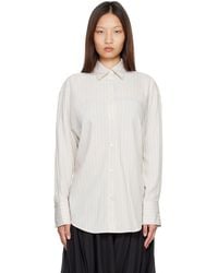 TOTEME - Off- & Oversized Striped Shirt - Lyst