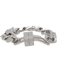 Givenchy シルバー G Chain Lock ブレスレット - メタリック