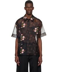 Simone Rocha - Sheer Patchwork Boxy Shirt - Lyst
