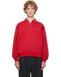 DUNST - Leather Logo Collared Polo - Lyst