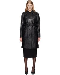 Max Mara - Mstamaca Leather Trench Coat - Lyst