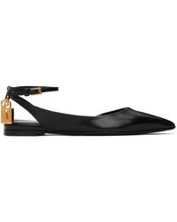 Tom Ford - Black Slingback Ballerina Flats - Lyst