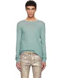 Rick Owens - ブルー Hollywood Basic 長袖Tシャツ - Lyst