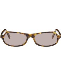 Miu Miu - Tortoiseshell Rectangular Sunglasses - Lyst