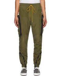 Rhude Cupro Yachting Cargo Trousers - Green