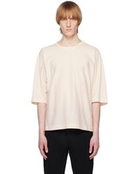 Homme Plissé Issey Miyake - Homme Plissé Issey Miyake Off-white Release-t 2 T-shirt - Lyst