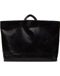 Our Legacy - Cabas Oblong Noir En Cuir - Lyst