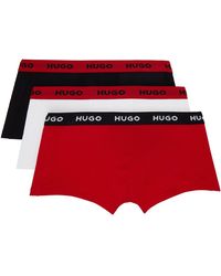 HUGO - Three-pack Multicolor Boxers - Lyst