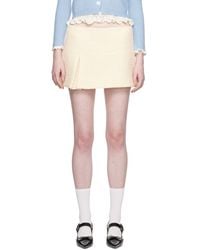 ShuShu/Tong - Off-white Pleat Miniskirt - Lyst