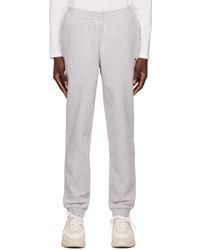 Lacoste - Gray Tapered Lounge Pants - Lyst