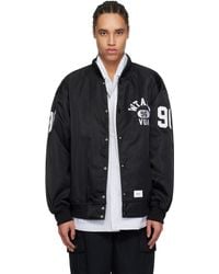 WTAPS - Blouson De Style Collégial Noir En Nylon - Lyst