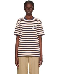 Maison Kitsuné - Multicolor Striped T-shirt - Lyst