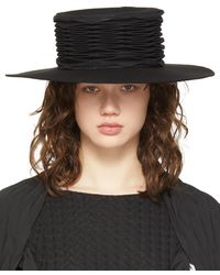 Issey Miyake Pleated Flat Hat - Black