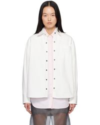 Maria McManus - オフホワイト Snap オーバーサイズ デニムシャツ - Lyst