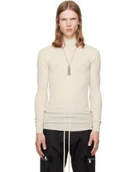 Rick Owens - Off- Tower Ribbed Lupetto Sweater - Lyst