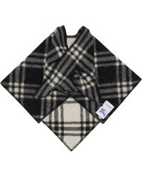 Burberry - Check Wool Capelet Scarf - Lyst