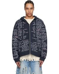 Who Decides War - ネイビー Wdw Scripture ジップフーディ - Lyst
