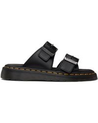 Dr. Martens - Sandales à enfiler josef noires en cuir à boucles - Lyst