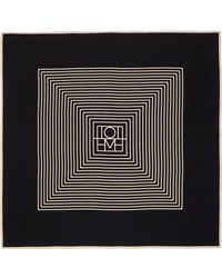 TOTEME - Centered Monogram Silk Scarf - Lyst