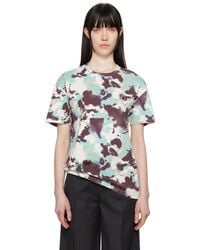 A Bathing Ape - T-Shirt Surdimensionné Bleu Et Mauve À Motif Camouflage Map - Lyst