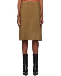 Ferragamo - Brown A-line Midi Skirt - Lyst