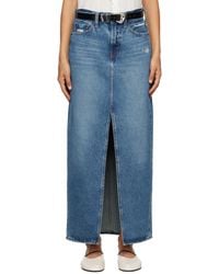 Levi's - Ankle Column Denim Midi Skirt - Lyst