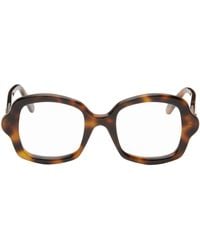 Loewe - Tortoiseshell Curvy Glasses - Lyst