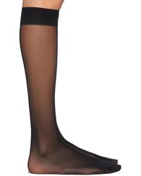 Wolford Black Individual 10 Knee-high Socks