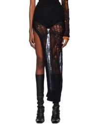 Rick Owens - Jupe longue spider ziggy noire - Lyst