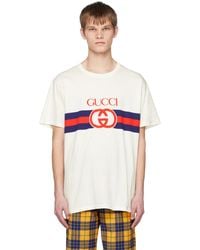 Gucci - インターロッキングg コットンtシャツ - Lyst