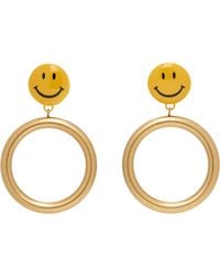 Moschino - Smiley Drop Earrings - Lyst