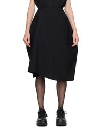 Comme des Garçons - Black Paneled Midi Skirt - Lyst
