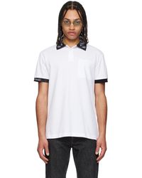 Versace Jeans Couture - ホワイト バロック カラー ポロシャツ - Lyst