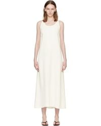 TOTEME - Off- Scoop-Neck Sablé Maxi Dress - Lyst