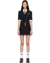 Thom Browne - Trompe L'Oeil Patch Pocket Minidress - Lyst