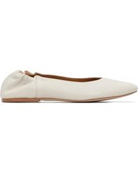 A.P.C. - Smooth Leather Ballerina Flats - Lyst