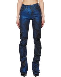 OTTOLINGER - Ssense限定 ブラック＆ブルー ドレープ デニム ジーンズ - Lyst