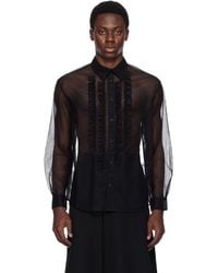 Simone Rocha - Sheer Ruffle Bib Prom Shirt - Lyst