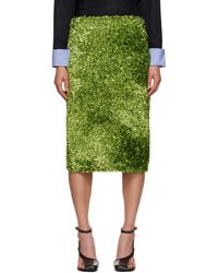 Dries Van Noten - Tinsel Midi Skirt - Lyst