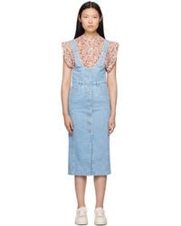 Isabel Marant - Filipine Denim Midi Dress - Lyst