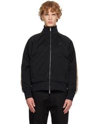 Burberry - Check Trim Cotton Blend Track Jacket - Lyst