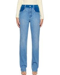 Stella McCartney - Corduroy Panel Slim-Leg Jeans - Lyst