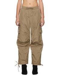 MSGM - Khaki Drawstring Cargo Pants - Lyst