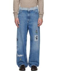 Marni - Jean Bleu À Broderies - Lyst